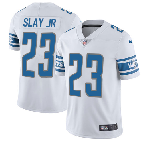 2019 Men Detroit Lions 23 Slay Jr white Nike Vapor Untouchable Limited NFL Jersey